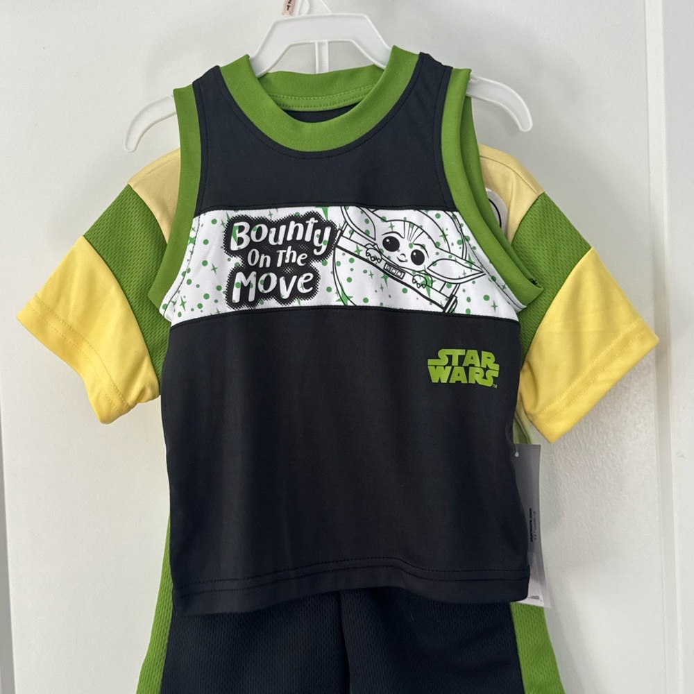 Star Wars Kids 3 Piece Set - Bounty On The Move Mandalorian Bin Grogu Baby Yoda
